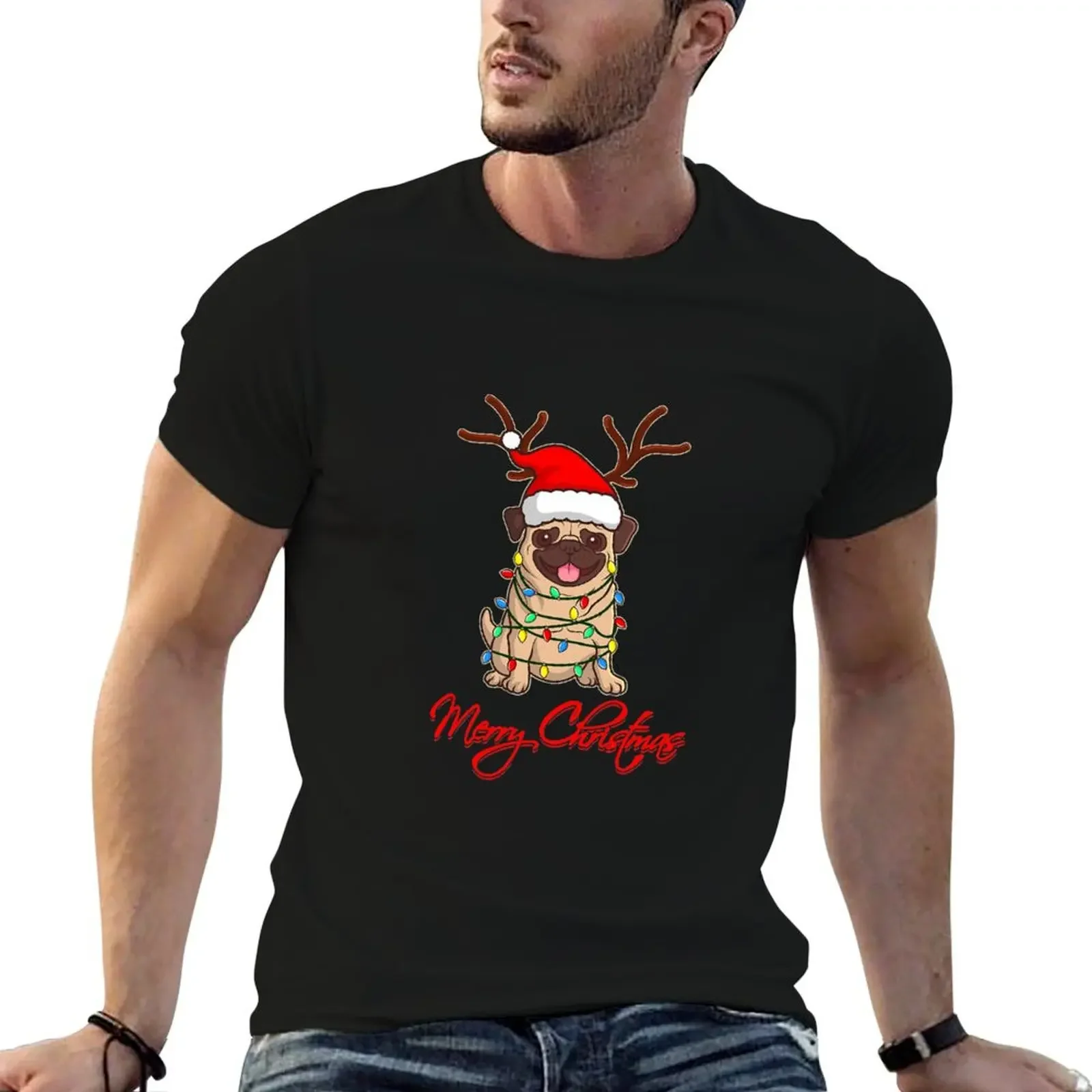 

Merry Christmas Pugmas T-Shirt essential t shirt cheap stuff oversized Blouse sweat shirts, men