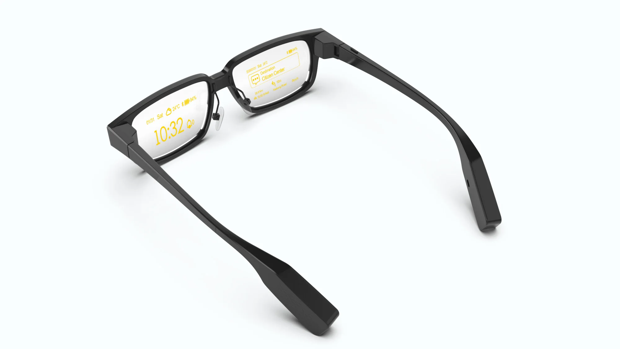 AI Navigation Smart AR Glasses with Binocular Display GPS Real-time Translation 1080P Video IPX5 Waterproof