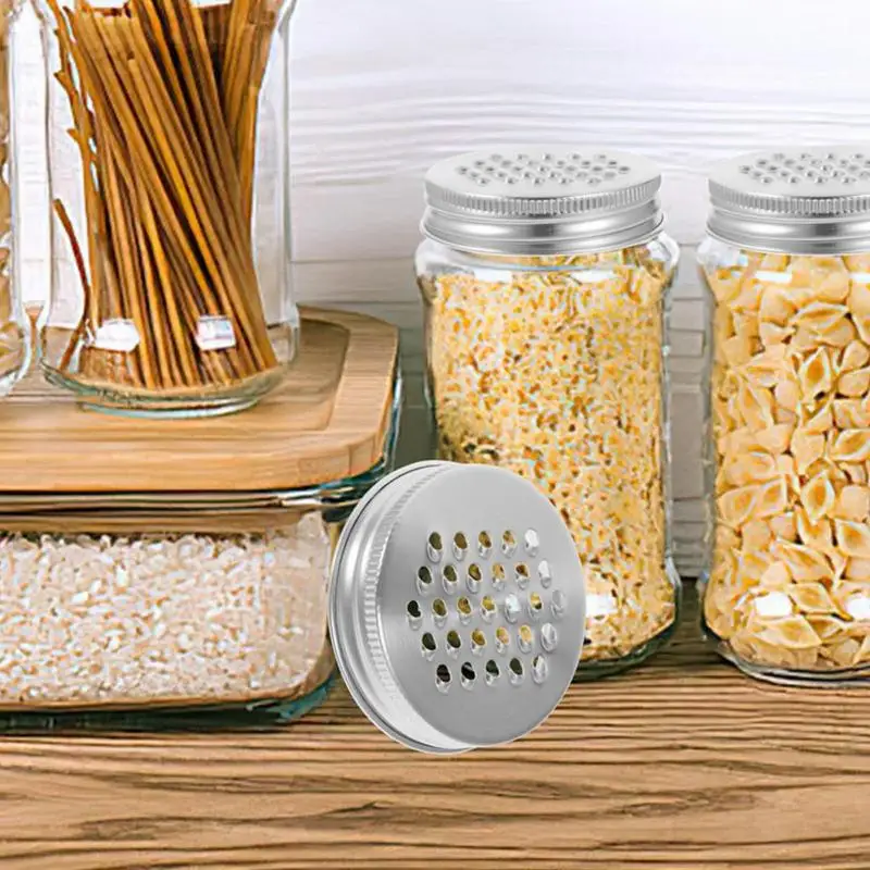 

Cheese Grater Lid Small Stainless Steel Mason Jar Cover Multifunctional Cheese Grater Shredder Lid 70mm Regular Mouth Jar