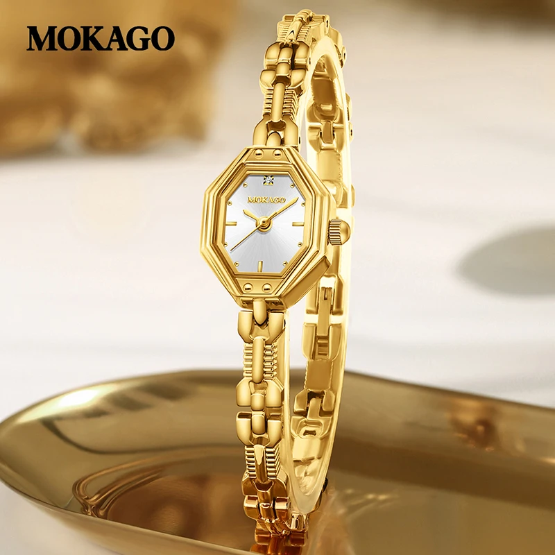 MOKAGO 8149 Fashion Ladies Quartz Watch Waterproof Steel Strap Elegant Bracelet Casual Luxury Watches for Woman relojes de mujer