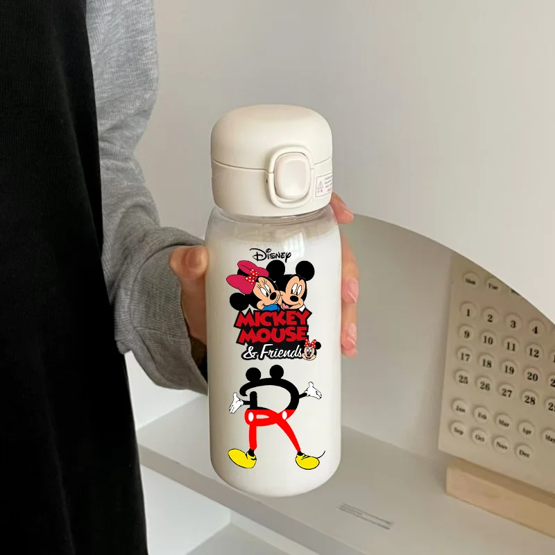 رسالة A-Z 400 مللي/600 مللي زجاجة مياه الشرب للأطفال ميكي ماوس كوب ماء بلاستيكي شفاف ميني ماوس أنيمي هدايا العيد #4
