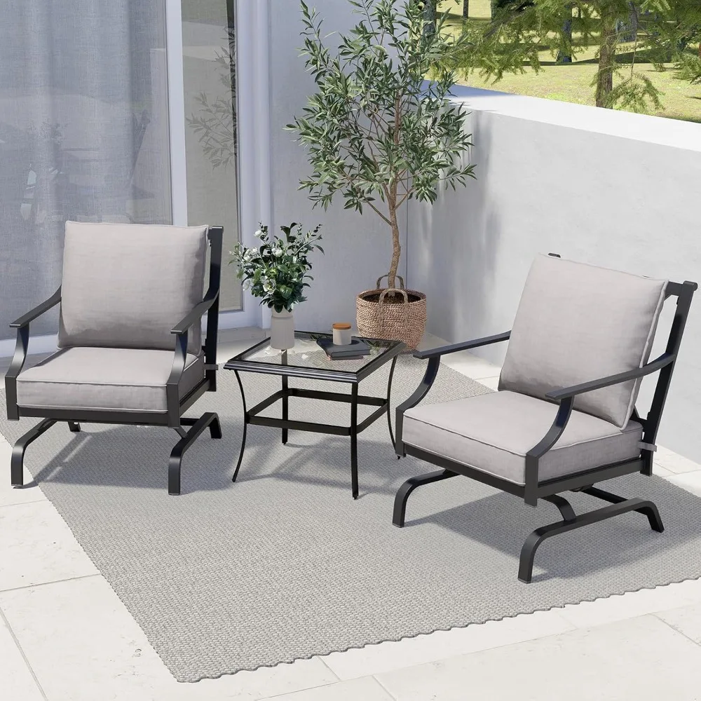 

Rocking Chairs Patio Chairs Bistro Sets Conversation Chair Set Indoor Outdoor Chat Set Motion Chair A Comfortable Shake of 5-10