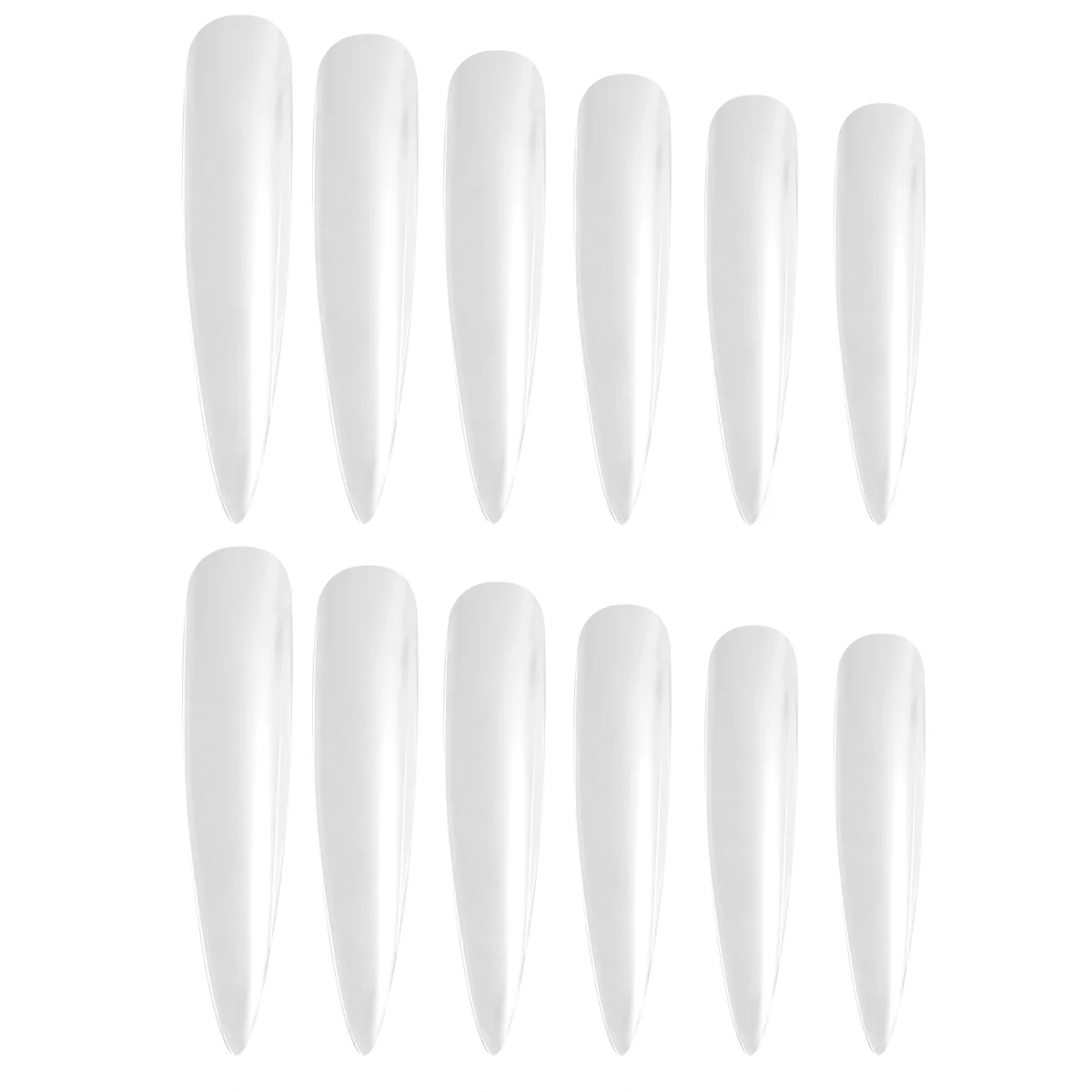 10 Packs of 120PCS False Nail Tips Nail Salon Nail Slices Nail Sample Display Piece Lengthen Fake Nail Patch Stage Nail