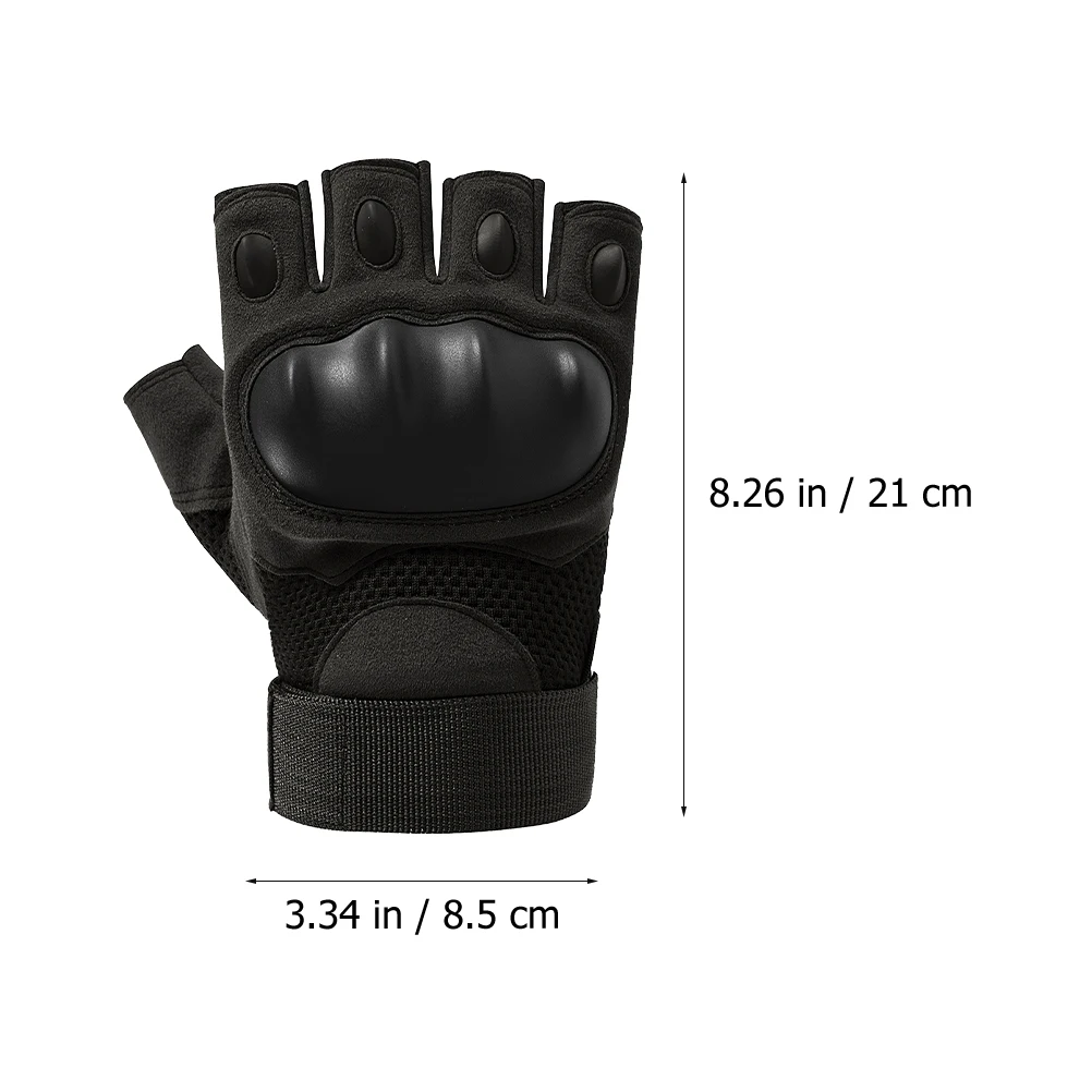 

1 Pair Cycling Half-Finger Gloves Breathable Skid-Proof Protective Gear For Outdoor Sports Riding Hiking Mountain Bike Combat