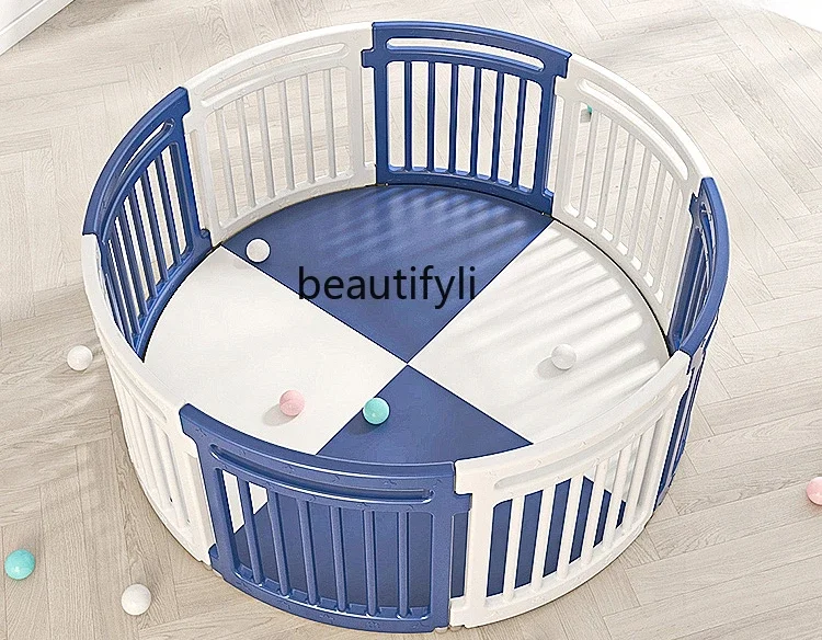 

Play fence indoor household, round fence ground safety fence crawling mat