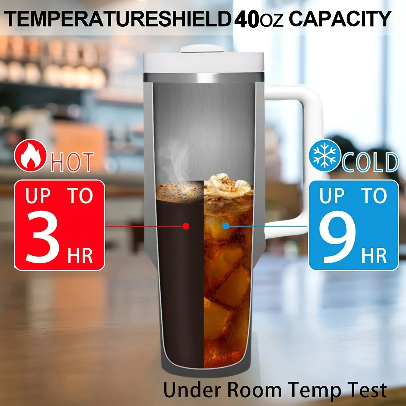 1pc 40oz Alaska Cruise Themed Insulated Stainless Steel Mug with Handle and Straw Lid - Reusable, Multipurpose Travel Tumbler, Hand Wash - Ideal Gift for Travel Enthusiasts