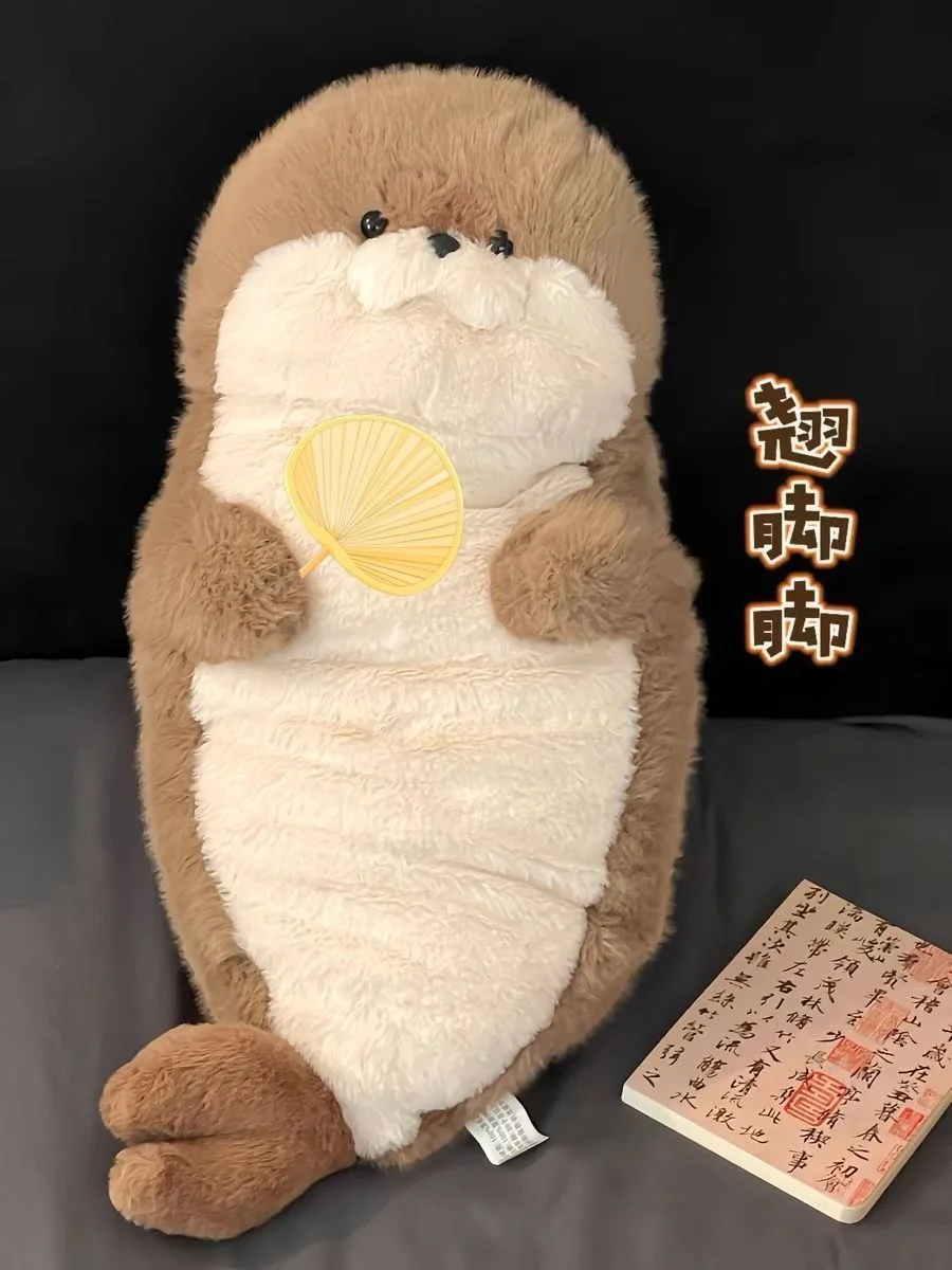 Kawaii Cartoon Meerestier Meerotter Plüsch Puppe Kissen Blaues Siegel Meerotter Stofftier Geburtstagsgeschenk für Jungen und Mädchen