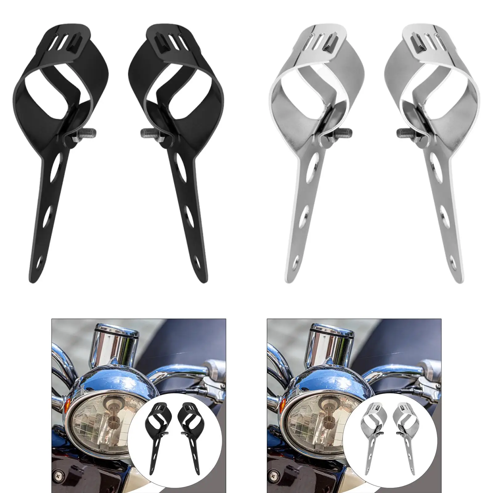 Professional Steel Headlight Mount Bracket Front Shock Absorber Clamp Universal Motorcycle Headlamp Fixed Holder