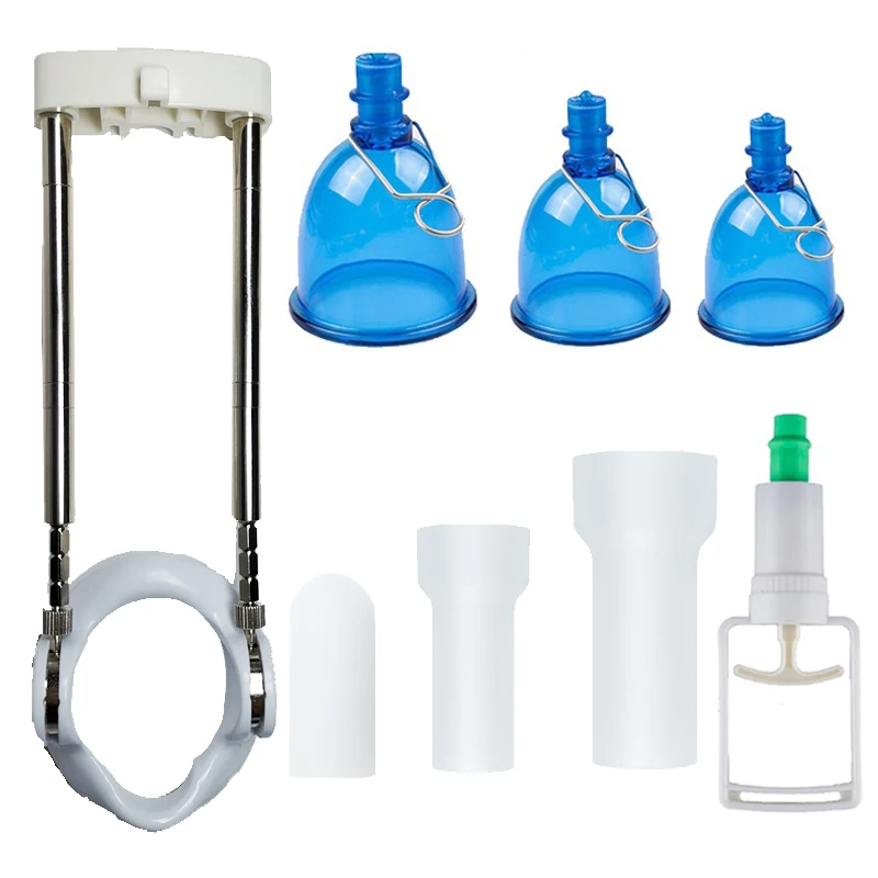 Bending Correct Penis Extender Enlargement with Vacuum Cup Stretcher Traction Exerciser Sex Toys Men Dick Enhancer Bigger Growth