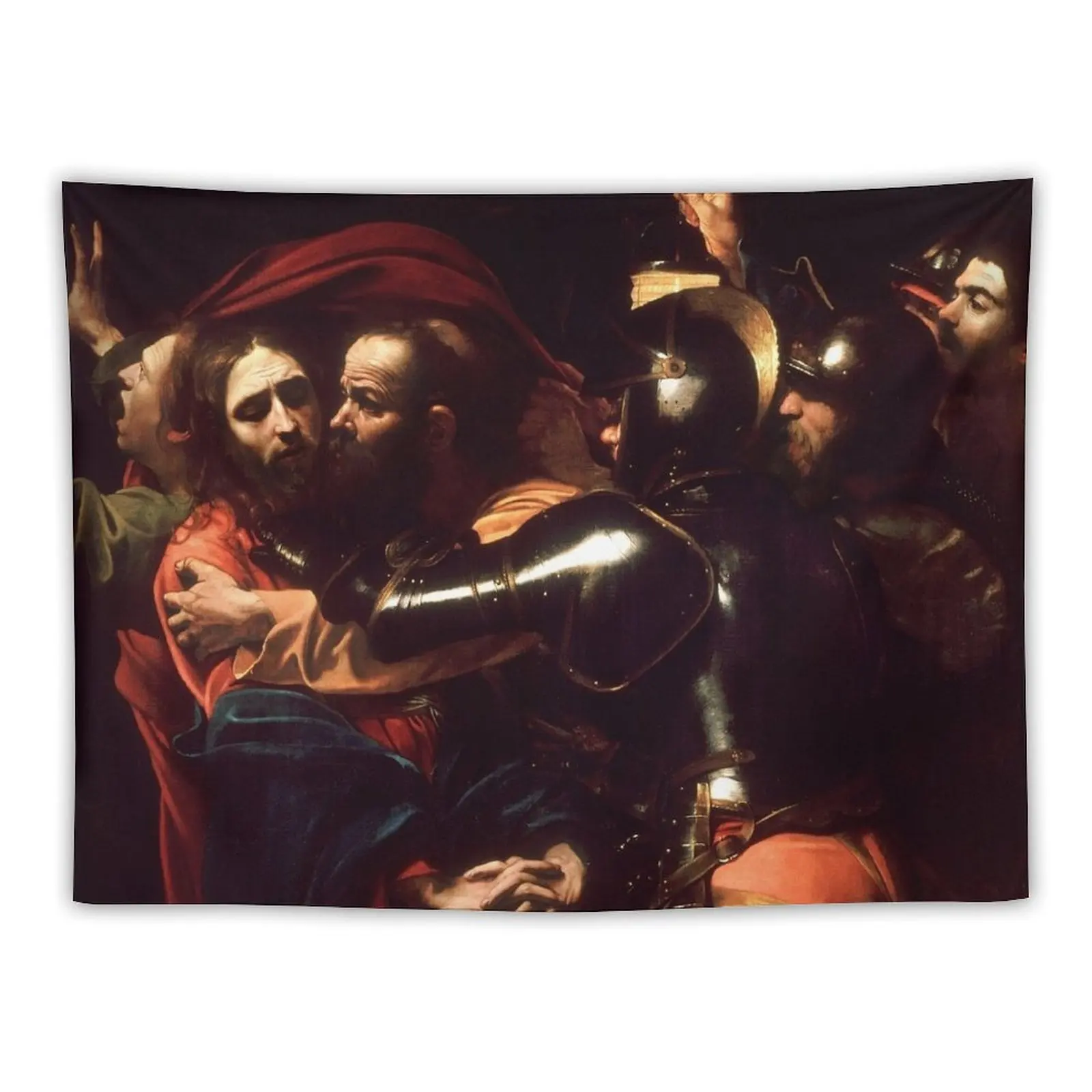 

High Res Caravaggio The Taking of Christ 1602 Tapestry Room Decorations Aesthetic House Decorations Wall Decor Hanging Tapestry