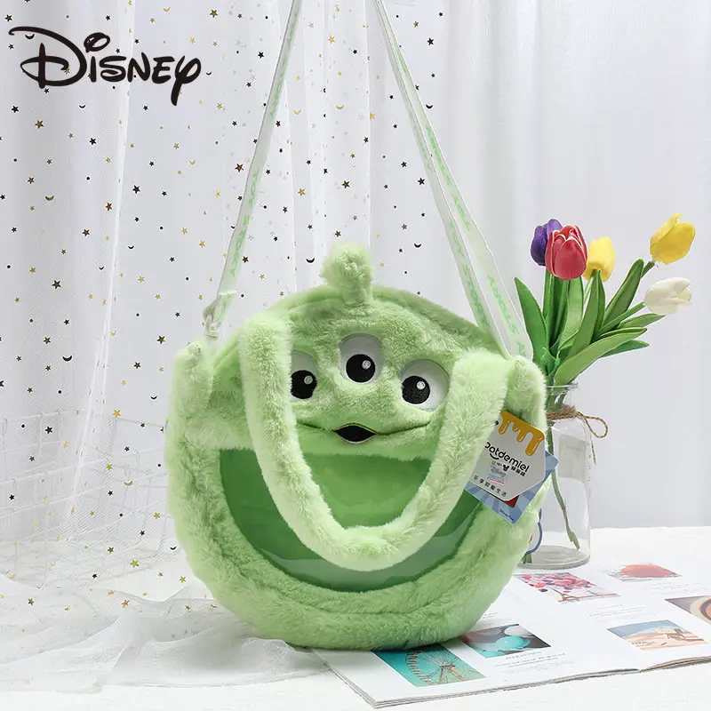 

MINISO Genuine Disney Alien Circular Messenger Bag Cartoon Plush Doll Transparent Shoulder Bag Bag for Women Messenger Bag