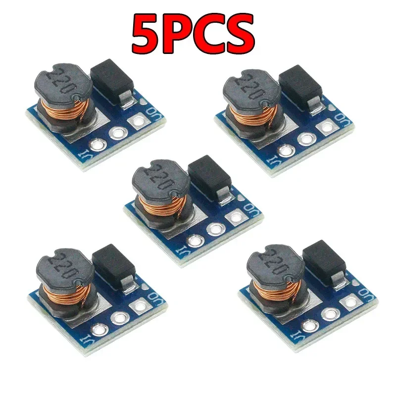 5PCS DC DC 1.8V 2.5V 3V 3.3V 3.7V To 5V Step Up Power Supply Voltage Boost Converter Board Module Regulator 18650 Li-on Batery