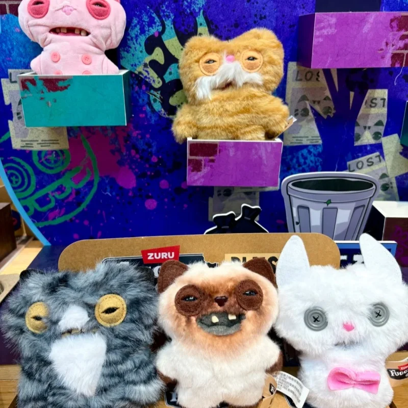 Fuggler Original Genuine Alley Cats Series Plush Cat Pendant Blind Box Blue Cat, Garfield Cat,Hairless Cat Cute Monster Keychain view 5