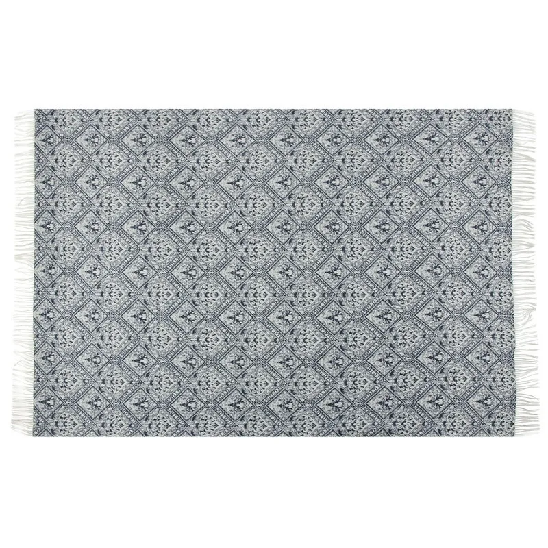 Cashmere blanket blanket leisure street blanket blue jacquard autumn and winter European and American fringed cashmere