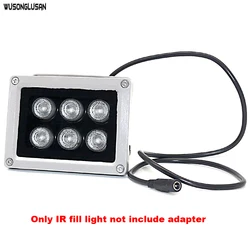 IR Fill Light illuminator 6 Array Led Lamp 850nm Metal Case Waterproof IP66 IR Night Vision For CCTV Surveillance Camera