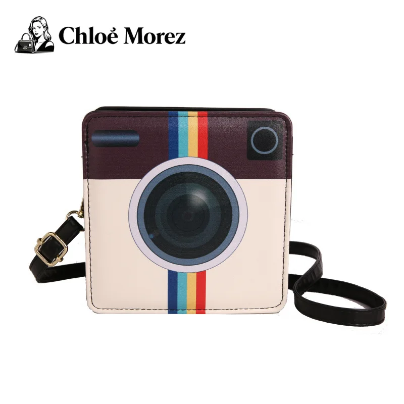 

Personalized camera bag, shoulder bag, contrasting color trend, versatile women's crossbody small square bag, PU