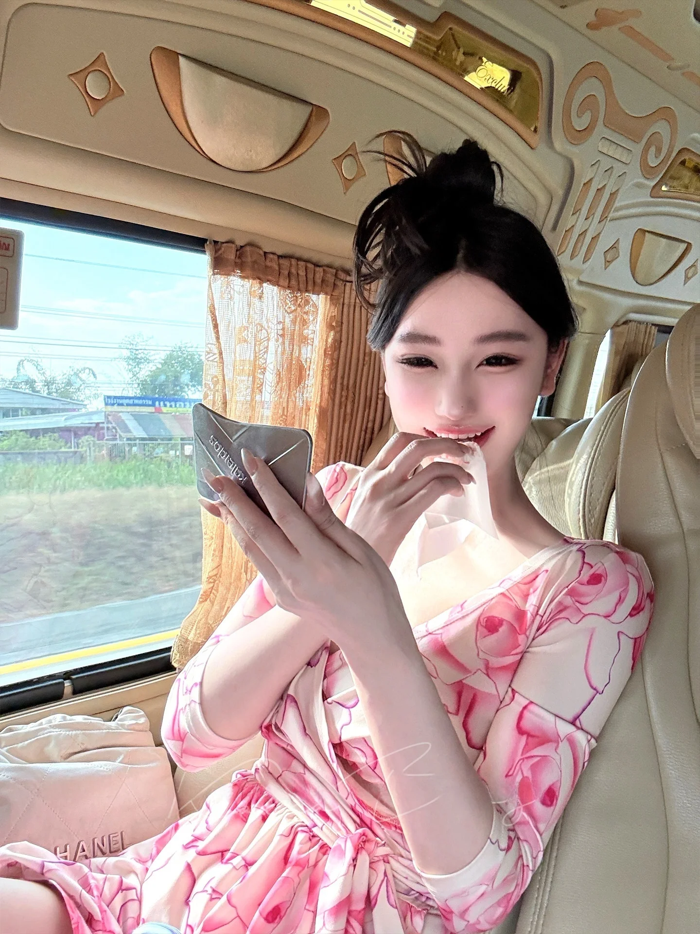

Elegant Floral Print Maxi Dress Waist-Cinching Sleeveless Loose Women's Dress Spring Summer V-neck A-line Skirt Casual Travel