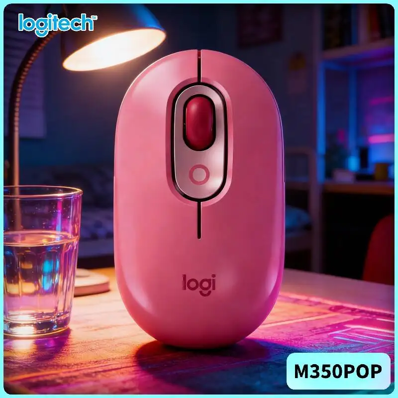 Logitech   POP Wireless Mouse 77g Lightweight Auto Sleep Quiet for Productive Office Meeting Room and Conference Desk Use