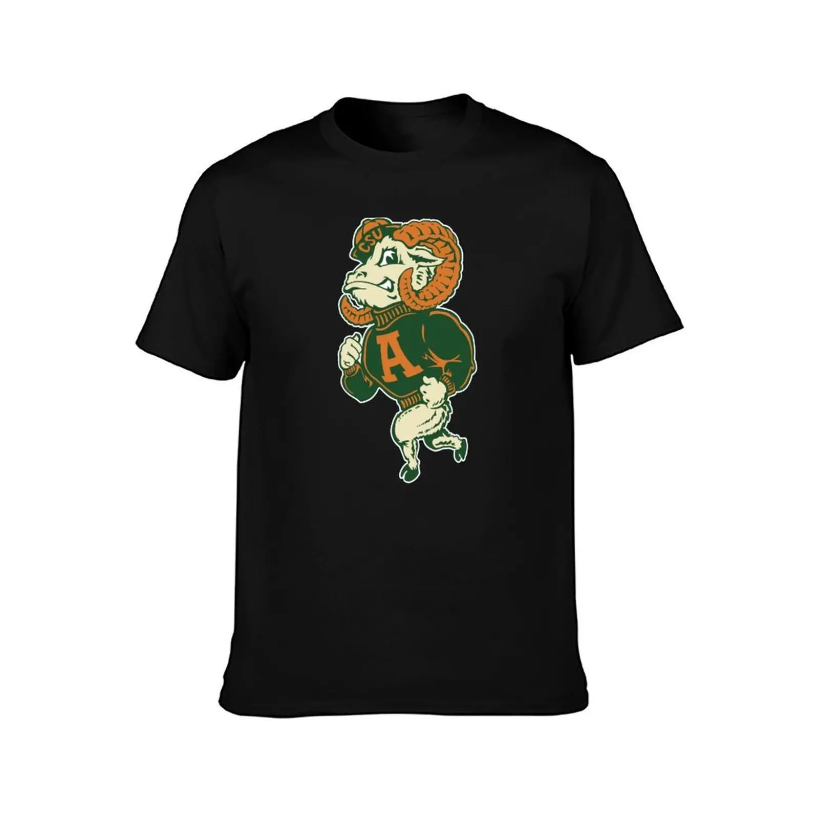 Vintage Colorado State University Aggies Logo Design T-Shirt Big Size Crew Neck T-Shirt