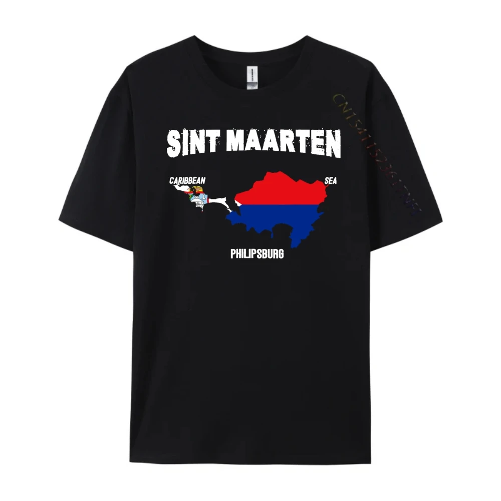 St Maarten Flag Sint Maarten Map Location Of St Maarten T Shirts De Hombre Korean Camisas Basicas Hombre Mans T Shirt Printing