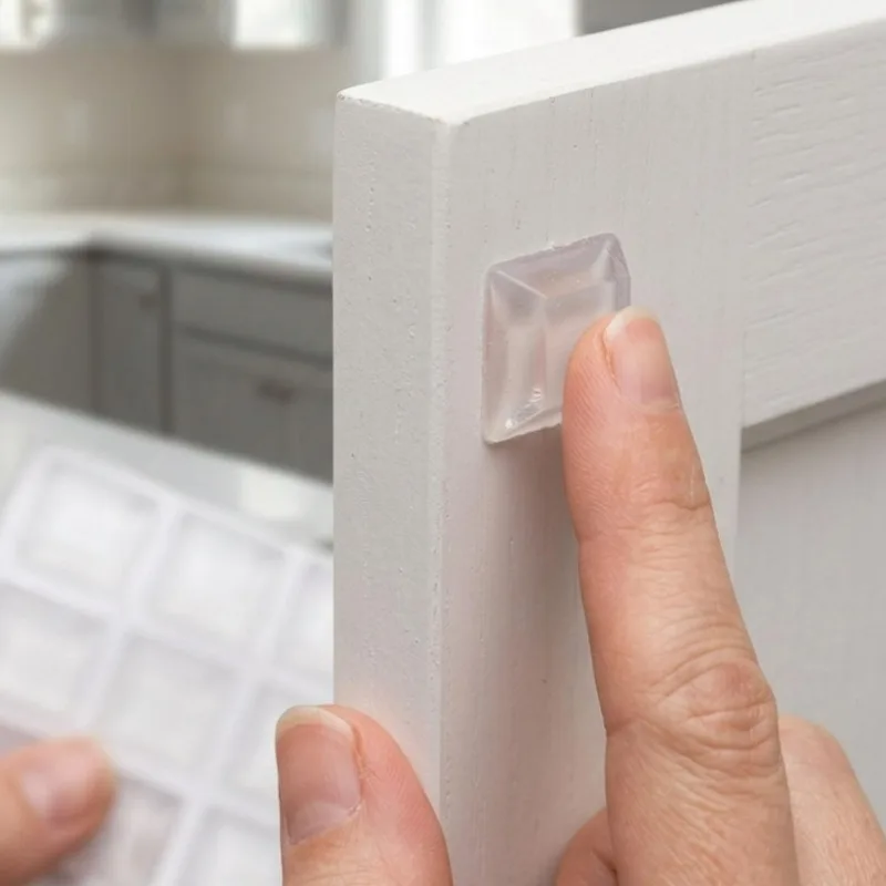 Clear Silicone Bumper Self‑Adhesive Rubber Anti‑Collision Pads Shock Absorbing Buffer for Cabinet Drawer Furniture Protect Pads