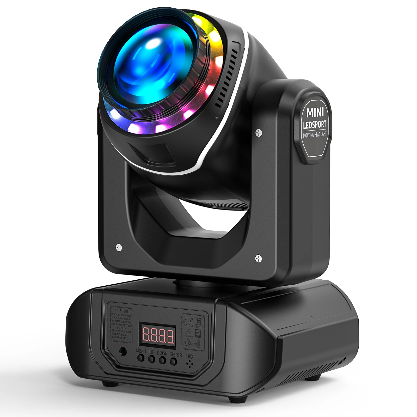 Yiflamefly 80W LED Moving Head Light 10 Gobos 8 Colors Stage Lights With Remote Control DMX DJ Light For Wedding Party DJ Disco