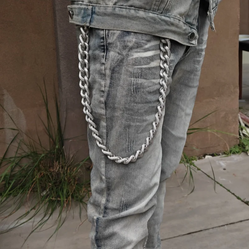 Original Exaggerated Type Cuban Pants Chain Heavy Metal Men's Locomotive Chain One's Waist luxurious Punk Hip Hop Accessories