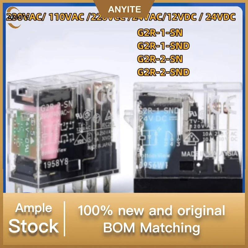 

НОВЫЙ 5 шт./лот G2R-1-SN G2R-1-SND G2R-1 G2R-2-SN G2R-2-SND G2R-2 230 В переменного тока 110 В переменного тока 220 В переменного тока 24 В переменного тока 12 В постоянного тока 24 В постоянного тока