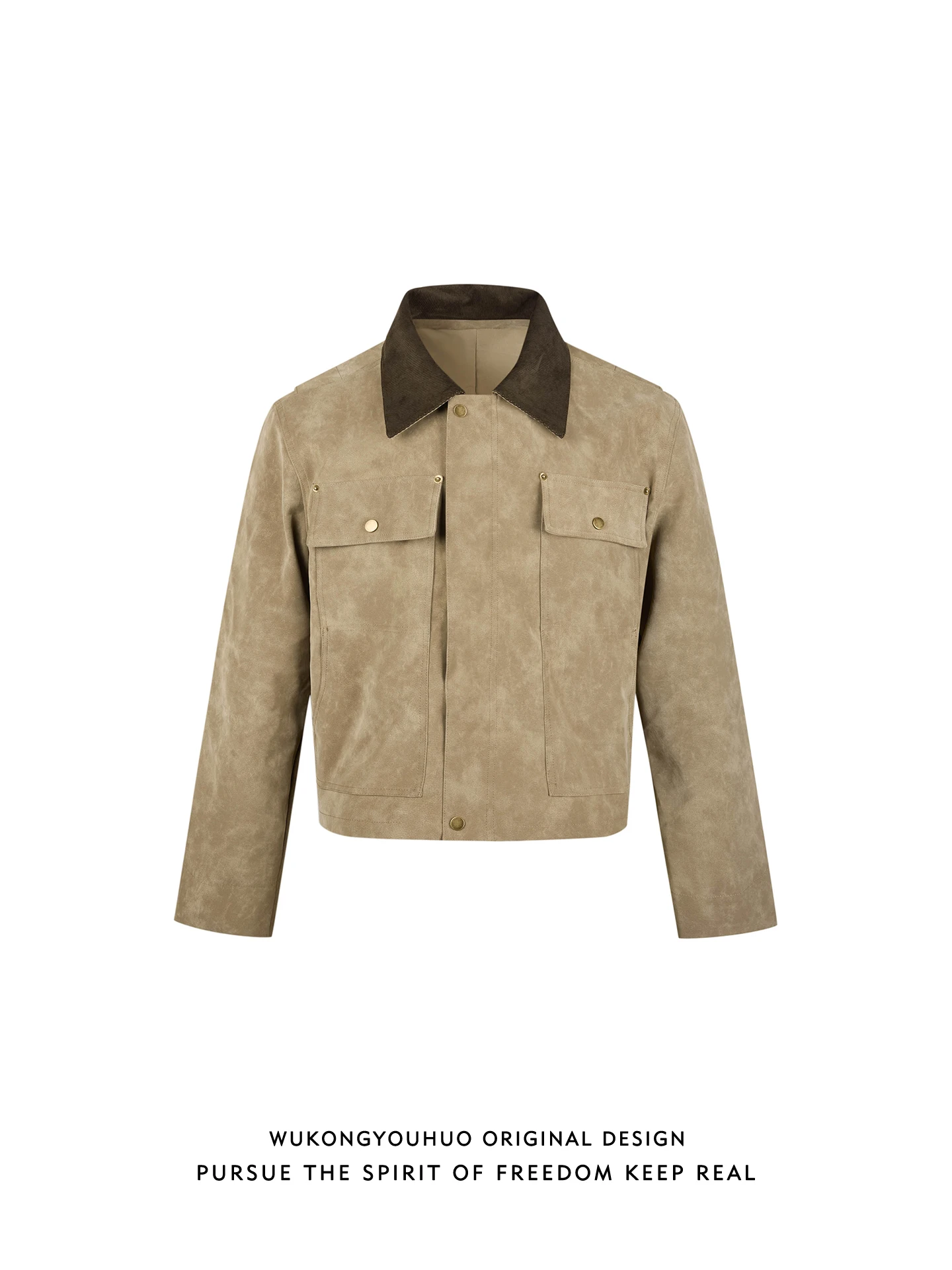 

Мужская винтажная куртка American Sport с широким воротником, парная верхняя одежда для весеннего сезона, полиэстер, на молнии