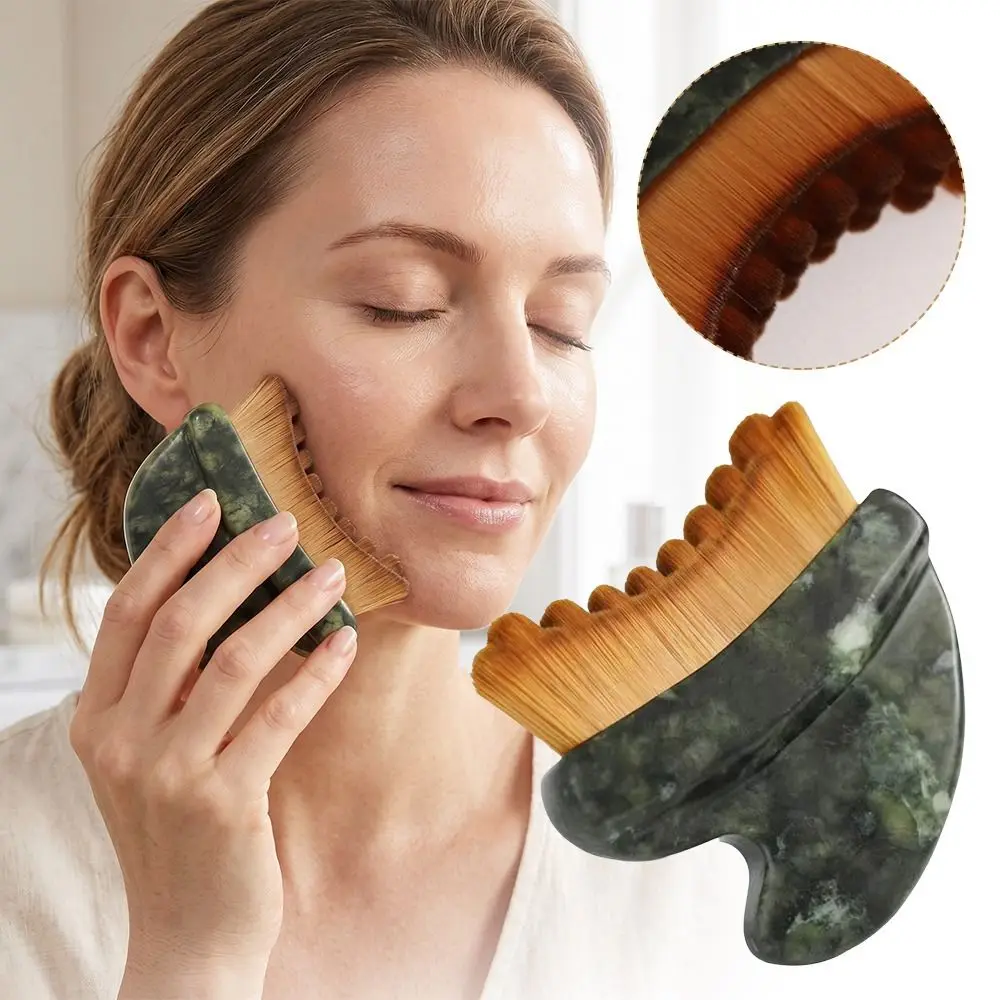 Portable Lymphatic Contour Face Brush Multi-function Chin Reduce Puffiness Contour Massager for Jawline