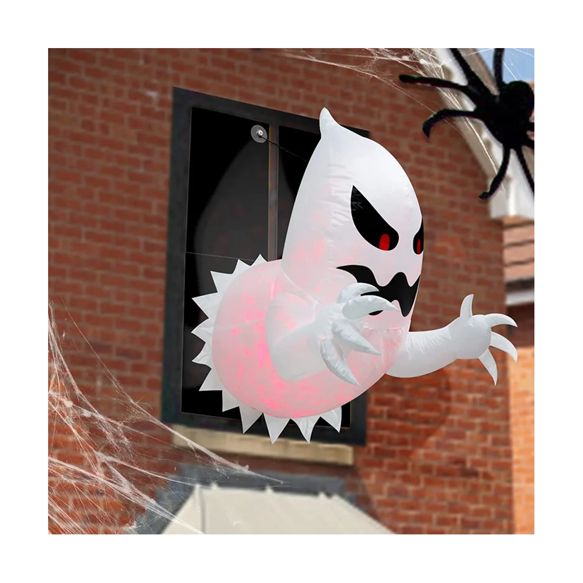 Halloween Inflatable Ghost Horror Window Ghost Foldable Glowing Balloon Outdoor Courtyard Garden Decoration Party Tool