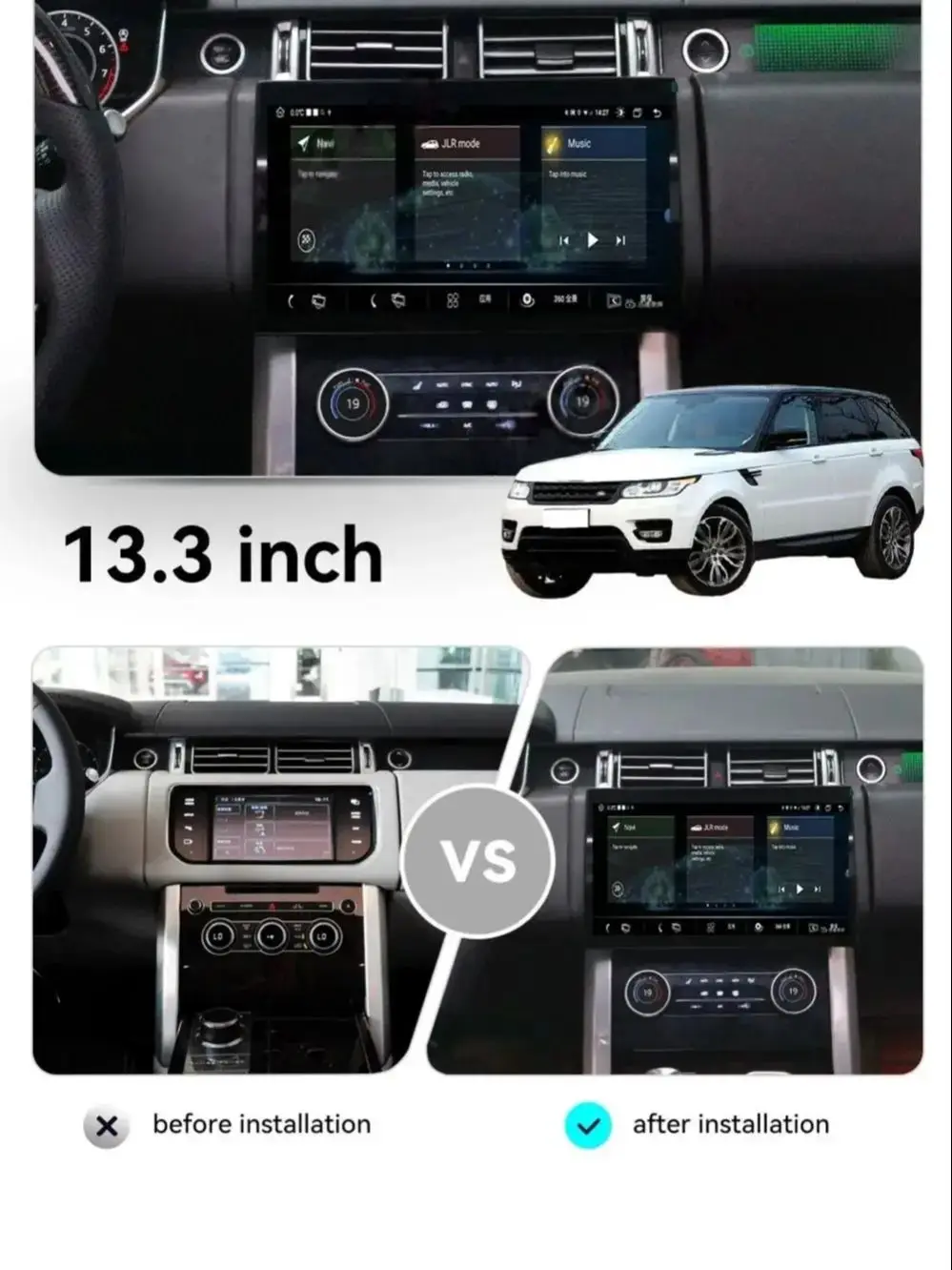 

13.3'' Android 13 Car Radio For Land Rover Executive/Sport 2013-2017 CarPlay Android Auto Multimedia Video Player GPS Navigation