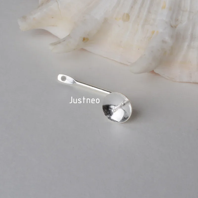 Solid 925 Sterling Silver Earring Findings for Jewelry DIY Components