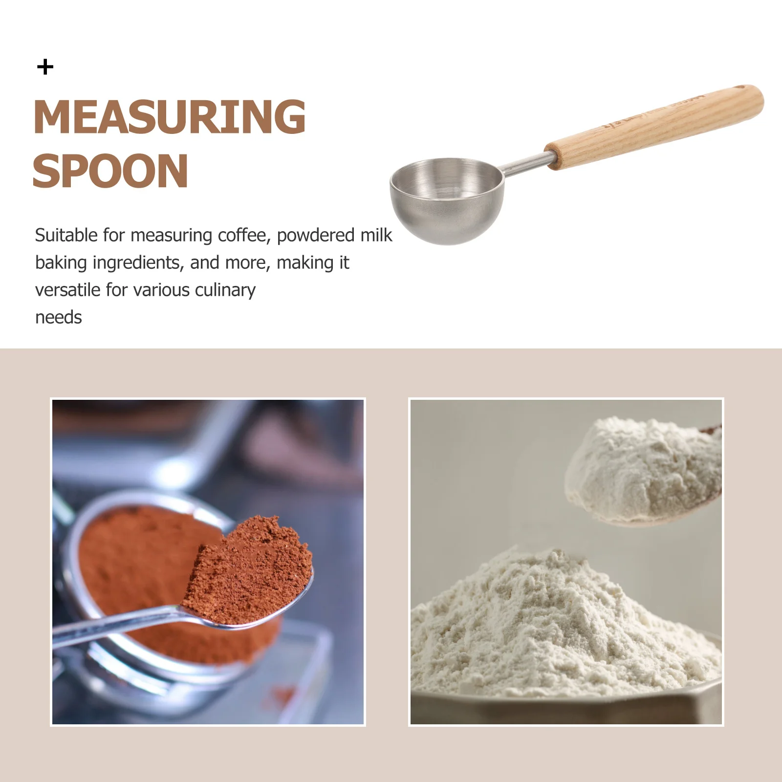 

Measuring Spoon 8Ml Stainless Steel Scoop For Coffee Powder Milk Baking Kitchen Seasoning Tool With Scale Metal Measuring Spoons