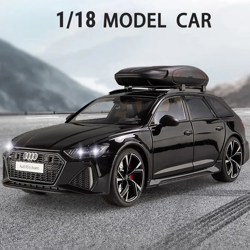 1:18 Audi RS6  Alloy car model Licensed Simulation Vehicle Toy Boy Collect hobby Avant-garde station wagon Birthday gift recomme