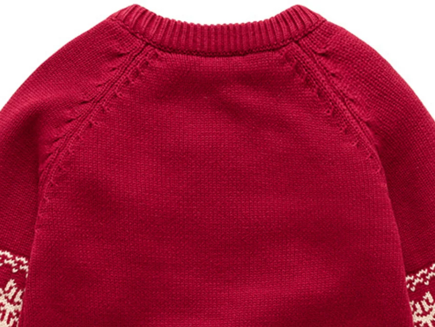 طفل أطفال عيد الميلاد تريكو ملابس طفل الخريف الشتاء الدافئة الأحمر رومبير مع قبعة للرضع حديثي الولادة Homewear بذلة عموما #6