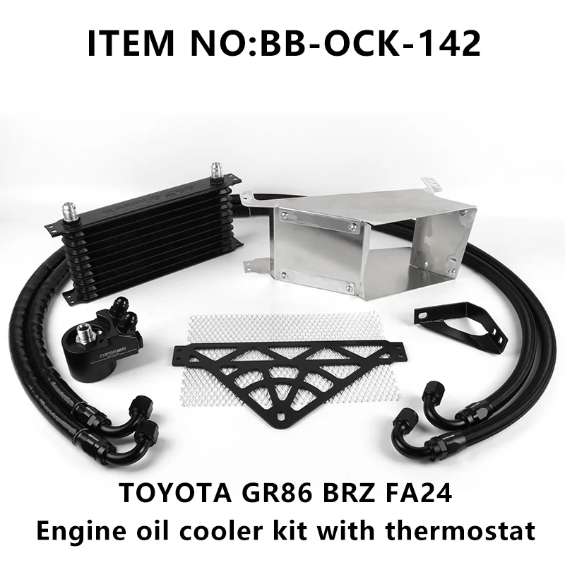 BATTLEBEE Auto-manual Oil Cooler Radiator Kit Aluminum Cooling Systems With Rubber Tube For TOYOTA GR86 BRZ FA24 BB-OCK-142