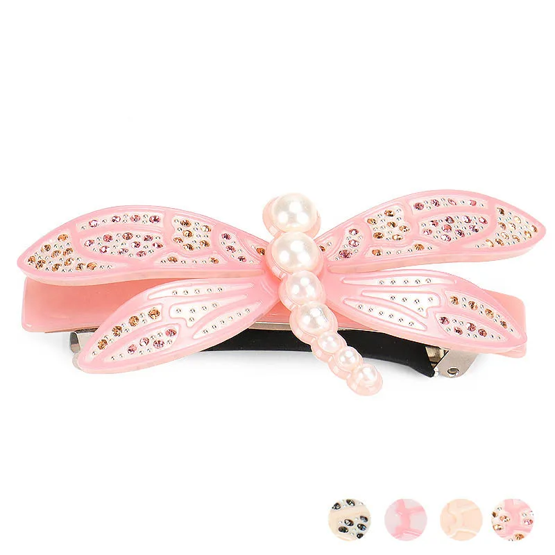 INS Butterfly Hair Barrette Clip for Women Girls Good Rhinestones Hair Accessory Ornament Jewelry, Tiara for Ponytail Holder