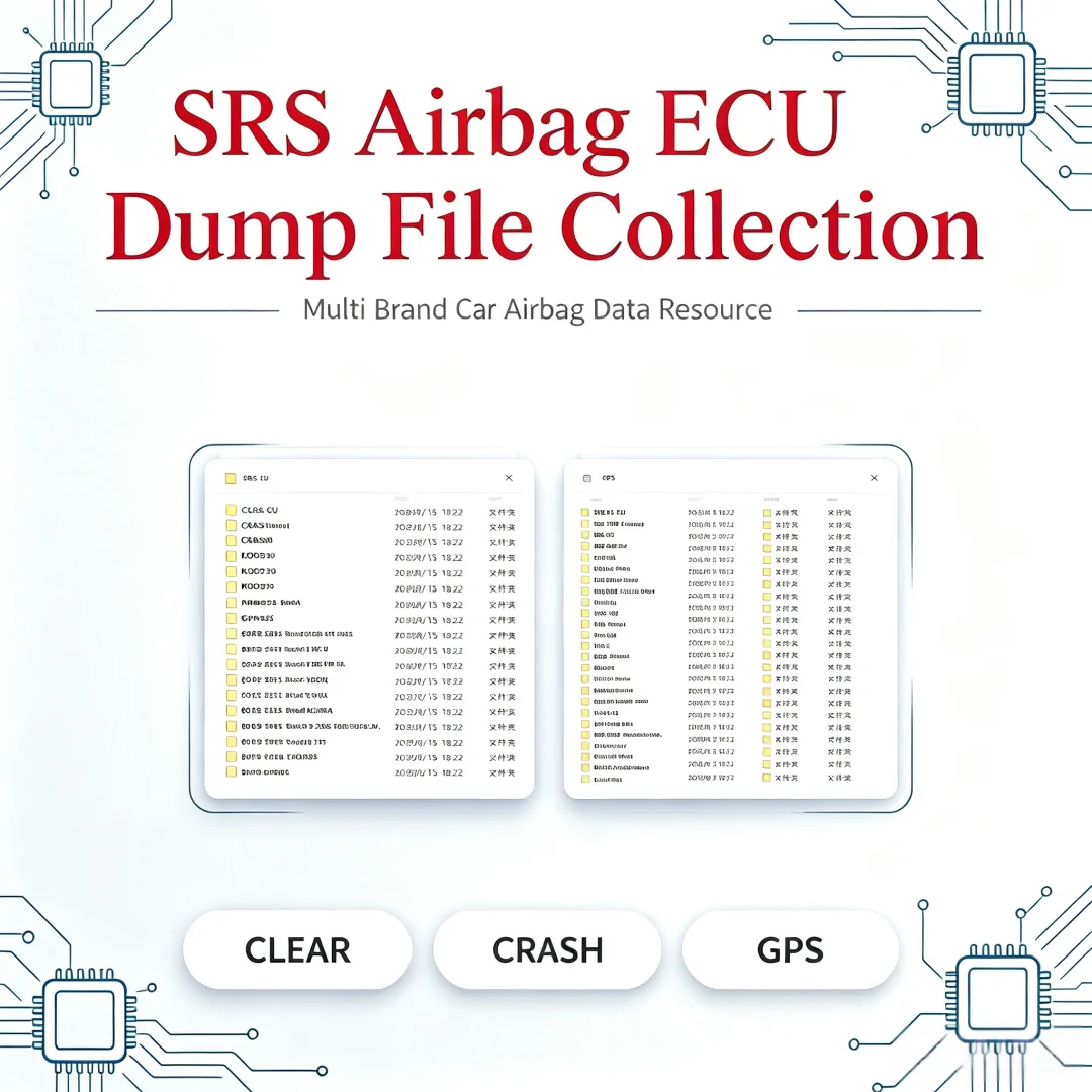 SRS Airbag ECU Dump File Collection of Blocks Original Large Database of Firmware Dumps Airbag CARPROG SOLUTIONS No Crash Virgin