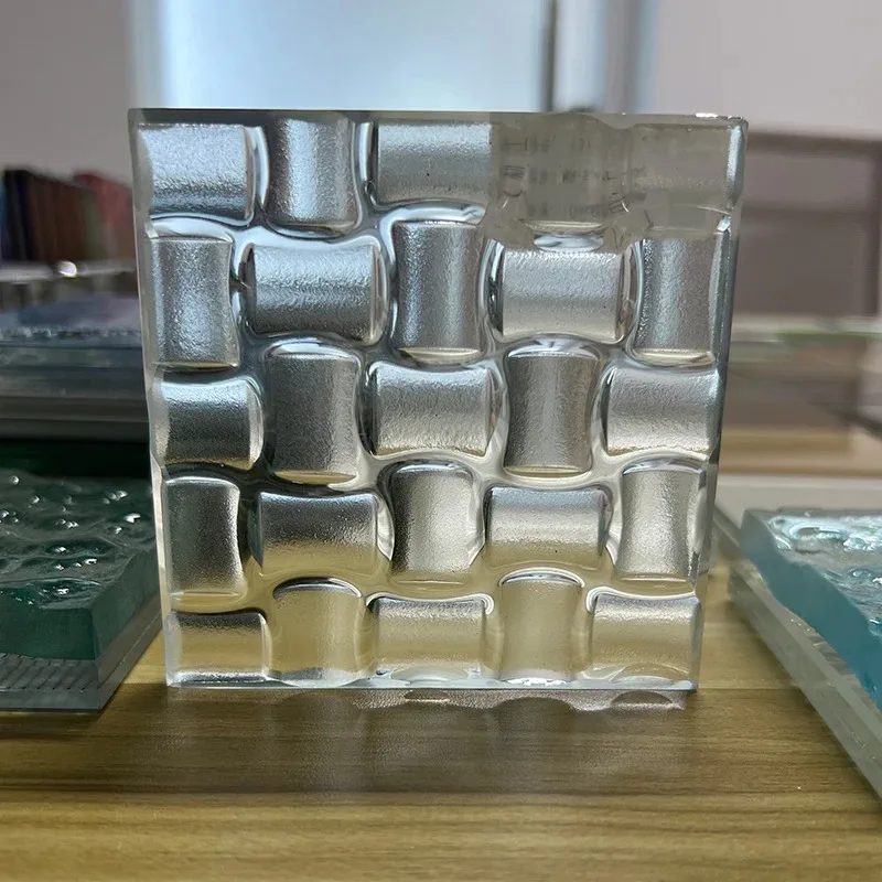 

Red glazed glass partition art glass screen