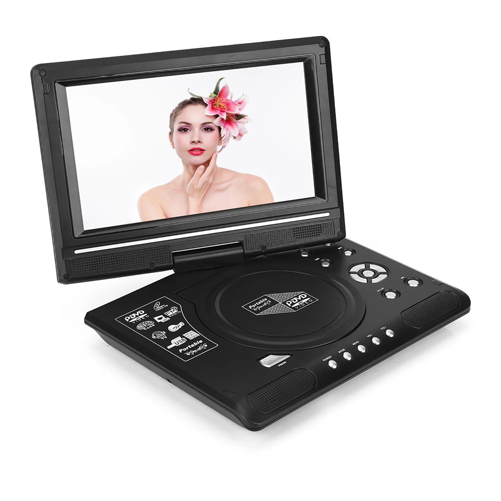 

9in Portable DVD Player HD LCD Screen DVD Player Game TV Player FM Radio Receiver