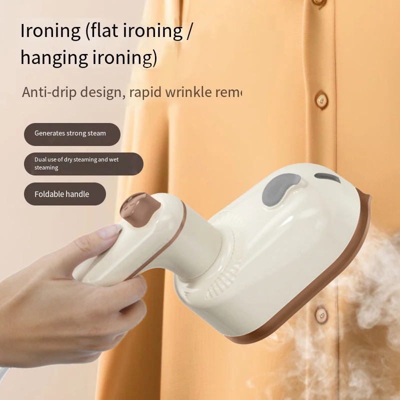 Mini Elektryczne Żelazko Podróżne z Obrotowym Głowicą, Podwójne Użytkowanie Parowe i Suche, Przenośny Rozpylacz Wody, Łagodne dla Ubrań, Szybkie Nagrzewanie, Narzędzie do Pielęgnacji Odzieży