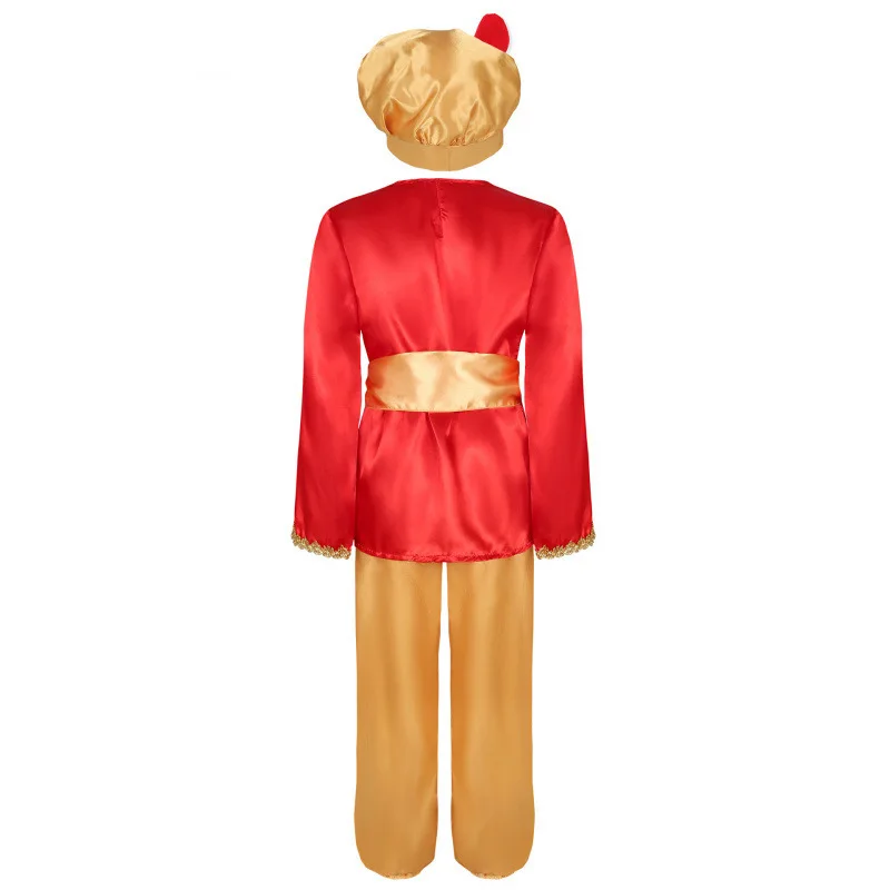 Aladdin Prince Costume Performance Clothes loween Cosplay Arab Masking Ball Children's Performance Suit Polyester Fiber