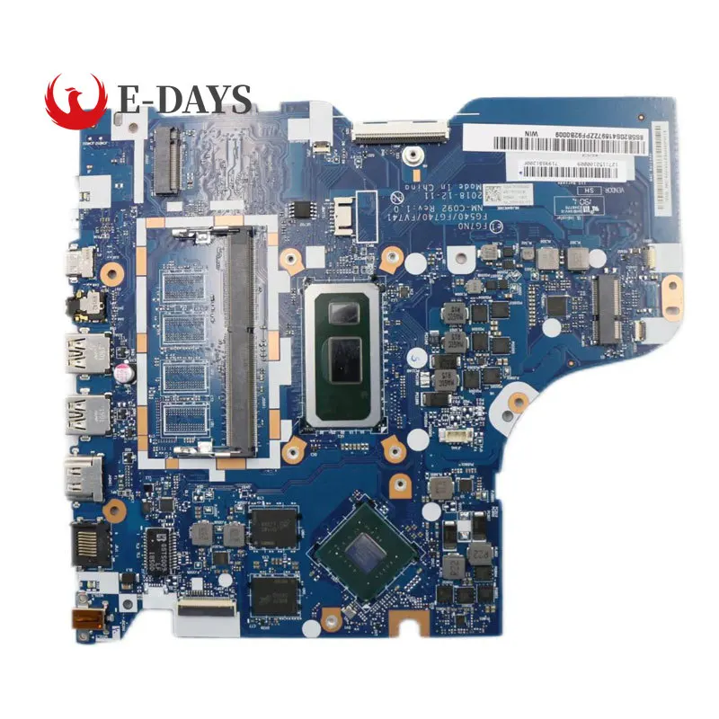 

For Lenovo Ideapad L340-15IWL L340-17IWL Laptop Motherboard NM-C092 Mainboard with I5-8265U CPU 0G RAM V2G-GPU DDR4 Full Test