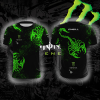 Monster Energy Motorcycle Follower Quick Dry Cycling Jersey T-shirt Men's 2025 New Outdoor Sports Training Scorpion Short Sleeve