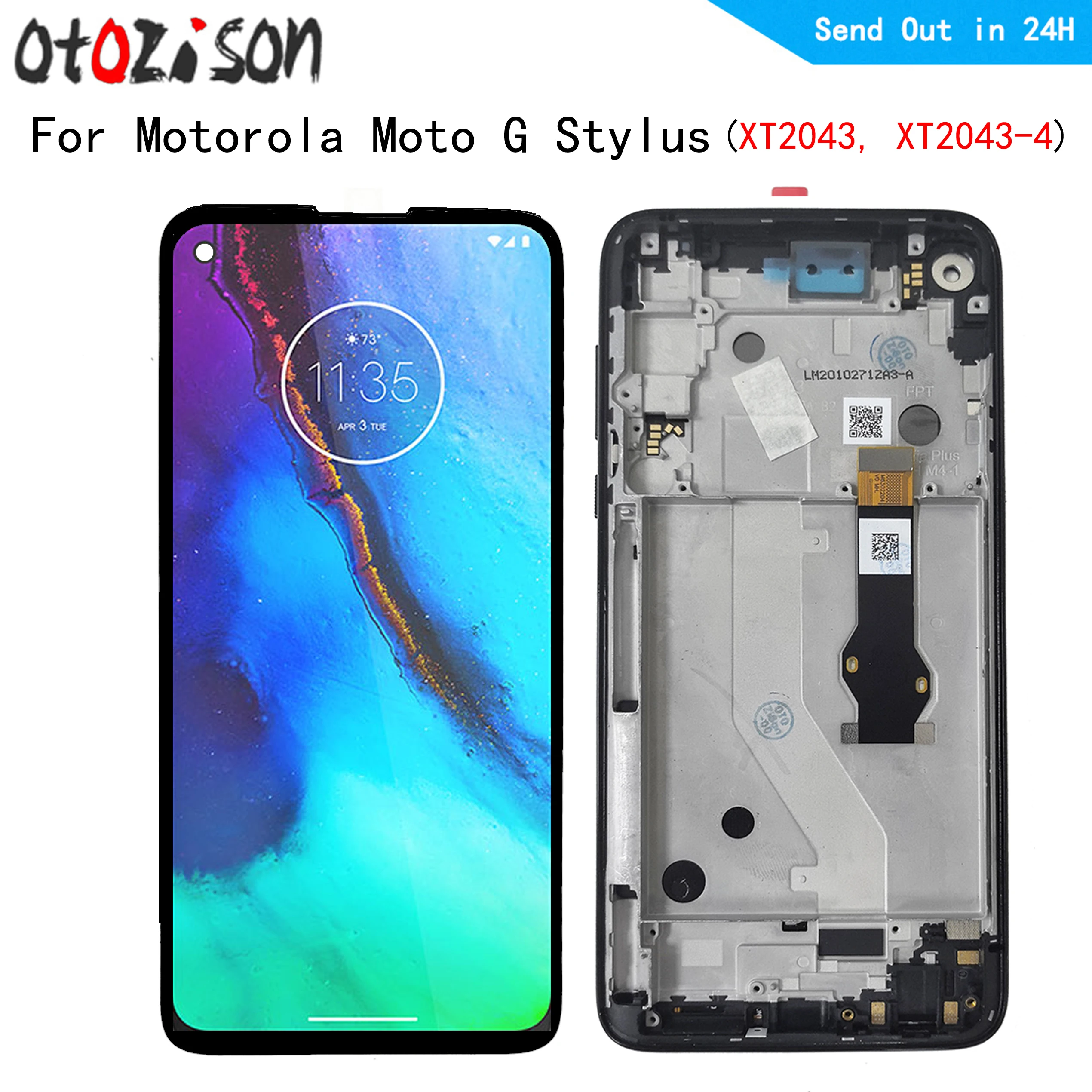 Pantalla LCD G Stylus para Motorola Moto G Stylus (2020) XT2043, XT2043-4, digitalizador de pantalla táctil LCD con montaje de marco