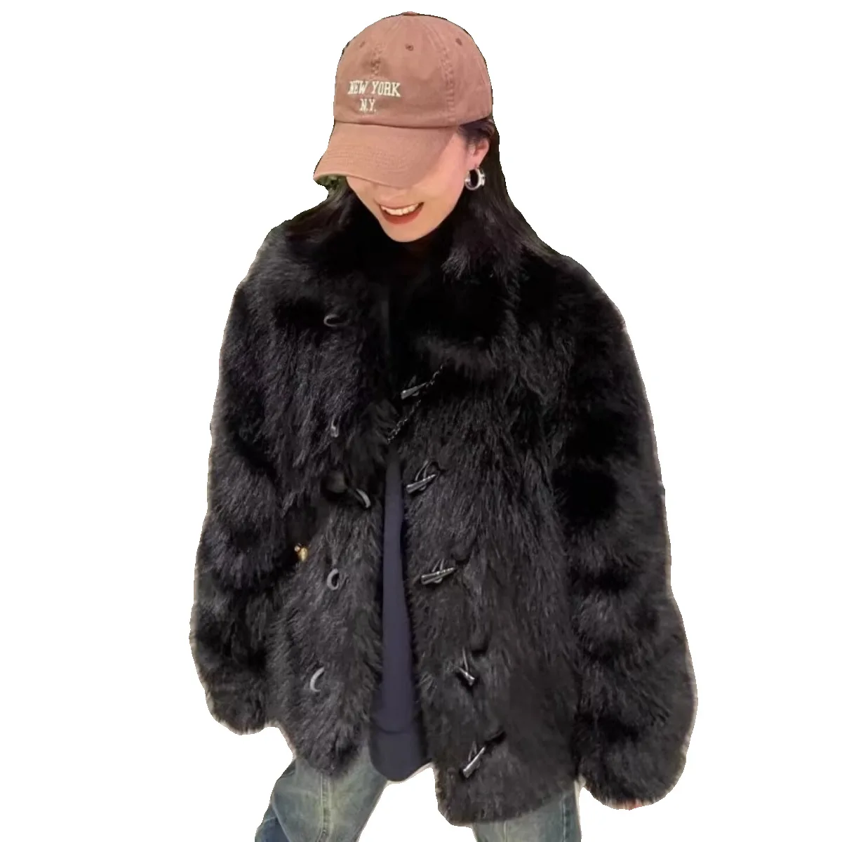 Faux Fur Coat Long Coats Womens Warm Down Chilly Women Ins Cotton Fashionable Grandma S Comfortable Hollow Sweet Classic Leisure