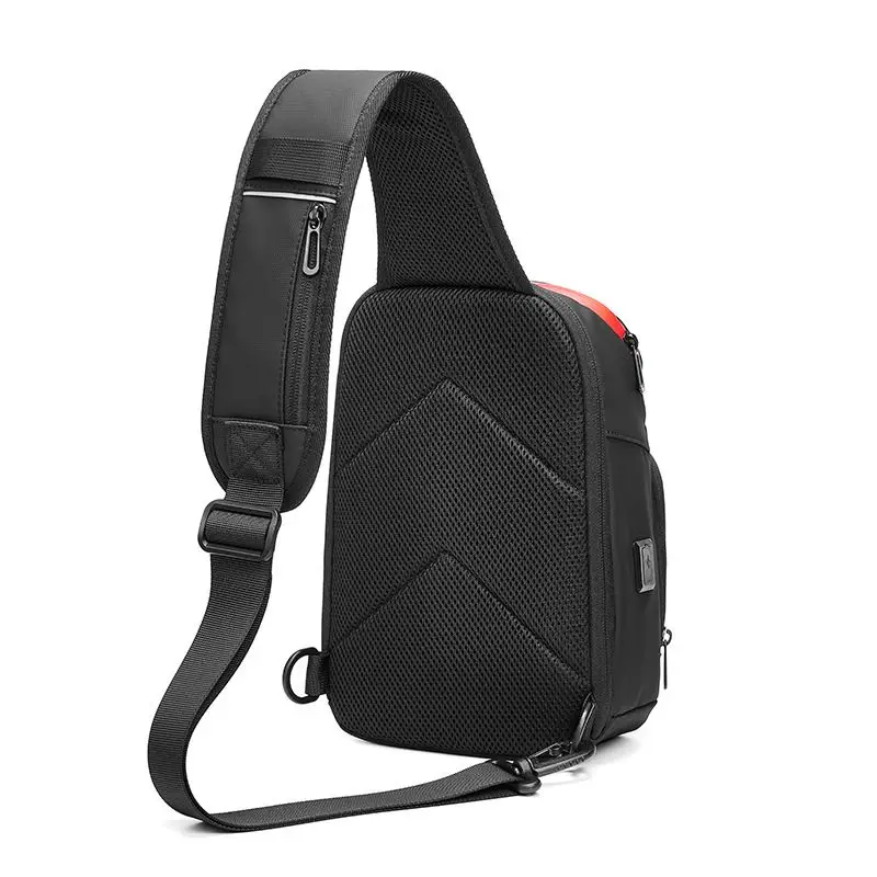 EURCOOL-Bolso de pecho multifunción para hombre, mochila de 9,7 USB, bolso de mensajero de carga, bandolera de hombro, bolsos masculinos