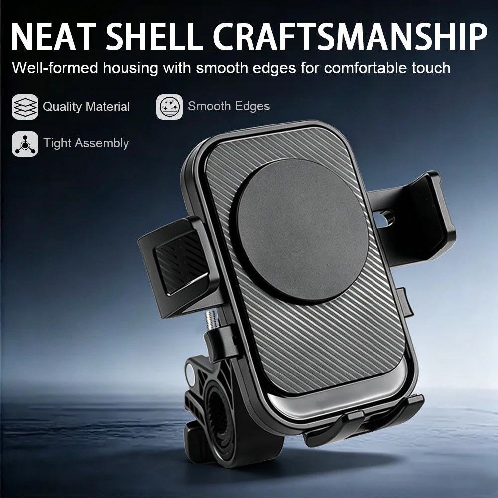 Universal Bicycle Motorcycle Phone Holder 360 Rotatable Handlebar Stand Bracket For iPhone Xiaomi MTB E Bike Non Slip Cycling