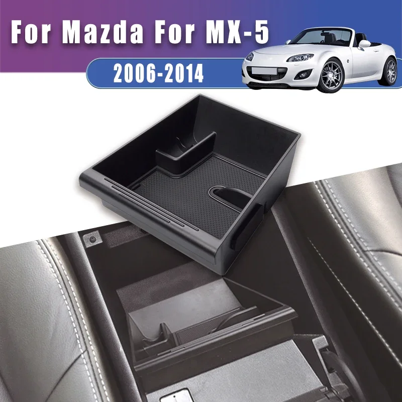 Auto Armlehne Box Lagerung Box Fach Für Mazda MX-5 MX5 2014 2013 2012 2011 2010 2009 2008 2007 2006 Innen teile Zentrale Konsole